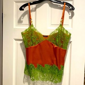 New Versace lace top from runway